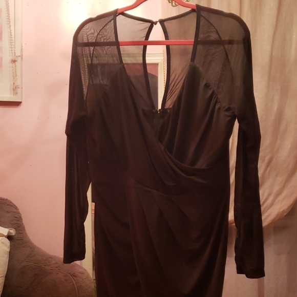 venus ruched mesh bodycon dress